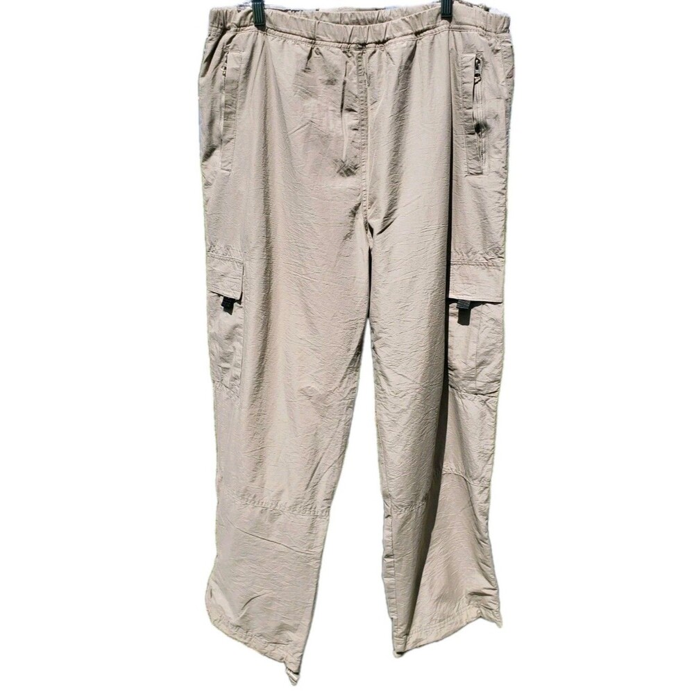 Outer Rim Pants Mens XL Khaki Cargo Pull On Lined Paratrooper Utility Hiking